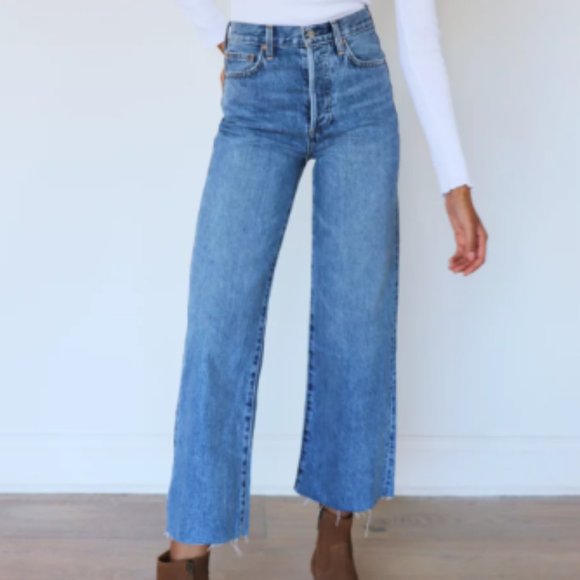 Denim Forum Denim - Aritzia Denim Forum The Farrah High Rise Wide Leg Jeans in size 24